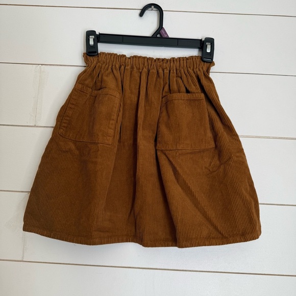 THE SIMPLE FOLK Cotton Corduroy Pockets Skirt | Rust - Picture 3 of 10